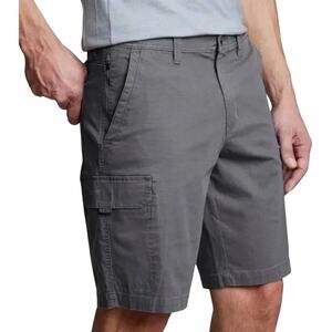 Copper & Oak Men's Venture Ripstop Cargo Grey Classic Flat Front Shorts Size 36